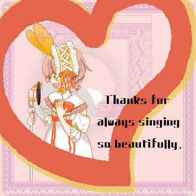 s520828's tweet photo. @agaj_IcanFIy 　#さくさくふらいもり　#ドット絵　#ファンアート

あじふらいさんの歌声、好きです。

応援として、稚拙ですがファンアートを、、、

　※フリー素材等は使用しておりませんので、画像はあじふらいさんの好きにお使いください https://t.co/ROYv2OZMBK