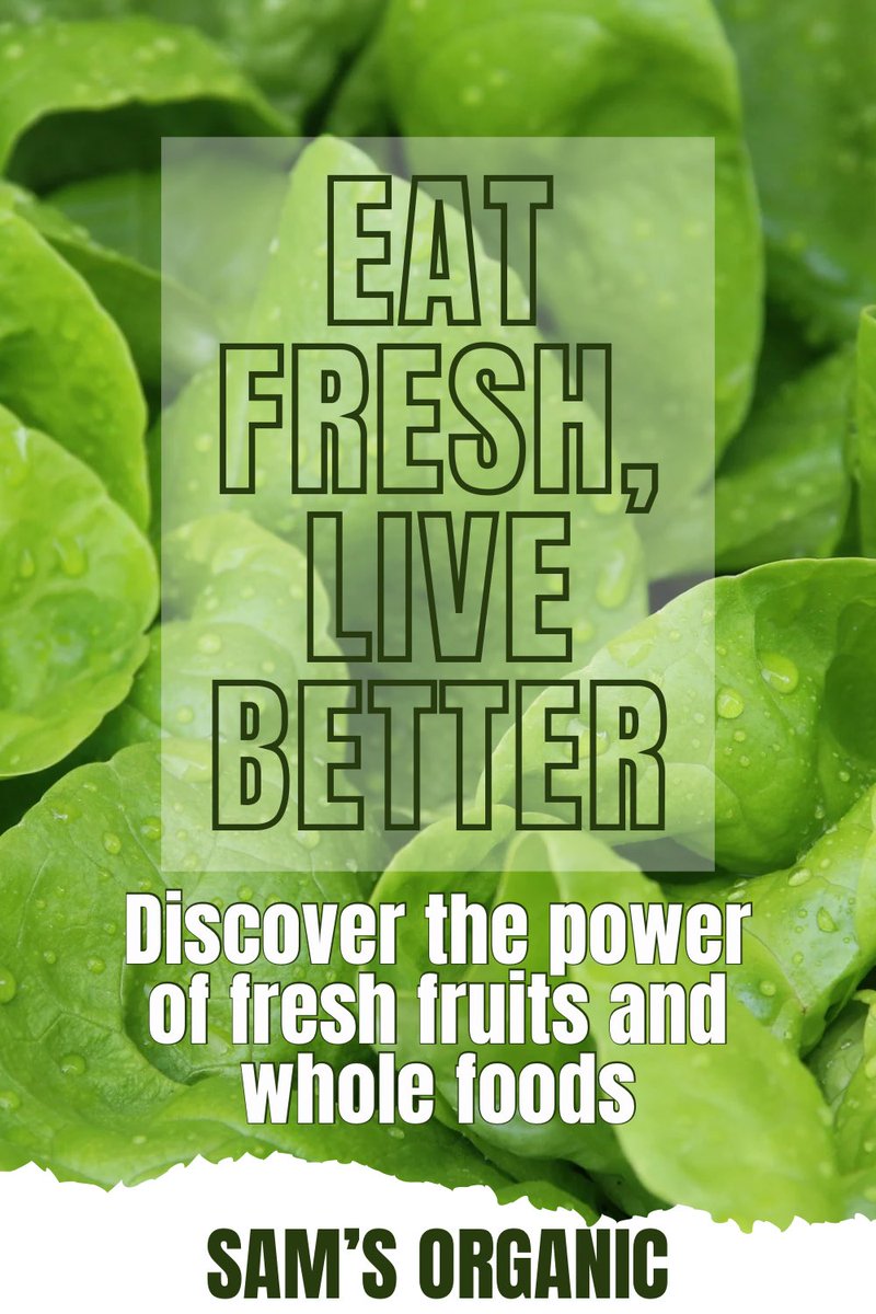 Eat Healthy with Sam’s Organic
#organic #organicfood