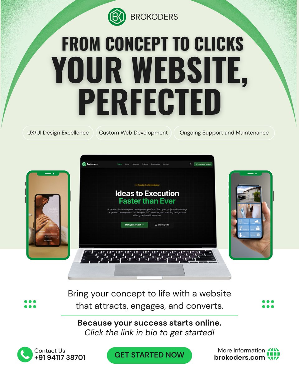 brokoders's tweet photo. From concept to clicks — we create websites that attract, engage &amp; convert.
Your success starts online. Let’s build it together! 🚀
👉 https://t.co/3BHYe1oPYL

#WebDevelopment #WebDesign #UIUX #BusinessGrowth #DigitalSolutions #OnlineSuccess #CustomWebDev #Brokoders https://t.co/AUQ7BlY6TT