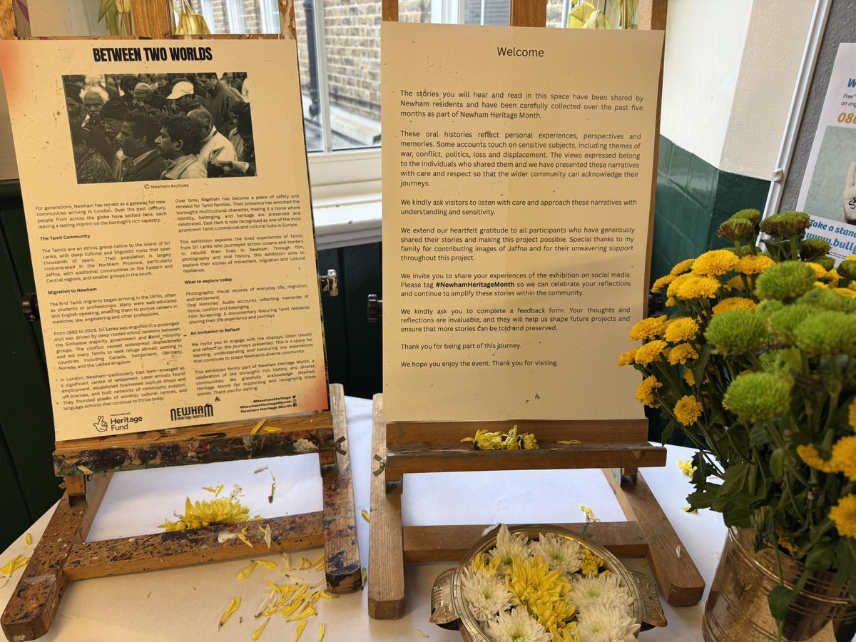 Over in East London, we were busy celebrating <a href="/NewhamHeritage/">Newham Heritage Month</a> month with this exhibition of the history of the British Tamil diaspora

❤️ We’re proud of the rich tapestry of cultures that makes London the best city in the world

Congrats to Swetha, <a href="/Rosettaarts/">Rosetta Arts</a> and involved