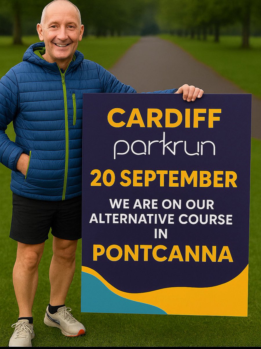 Little heads up for next weeks Cardiff parkrun 
Please help spread the word and share this with family and friends who