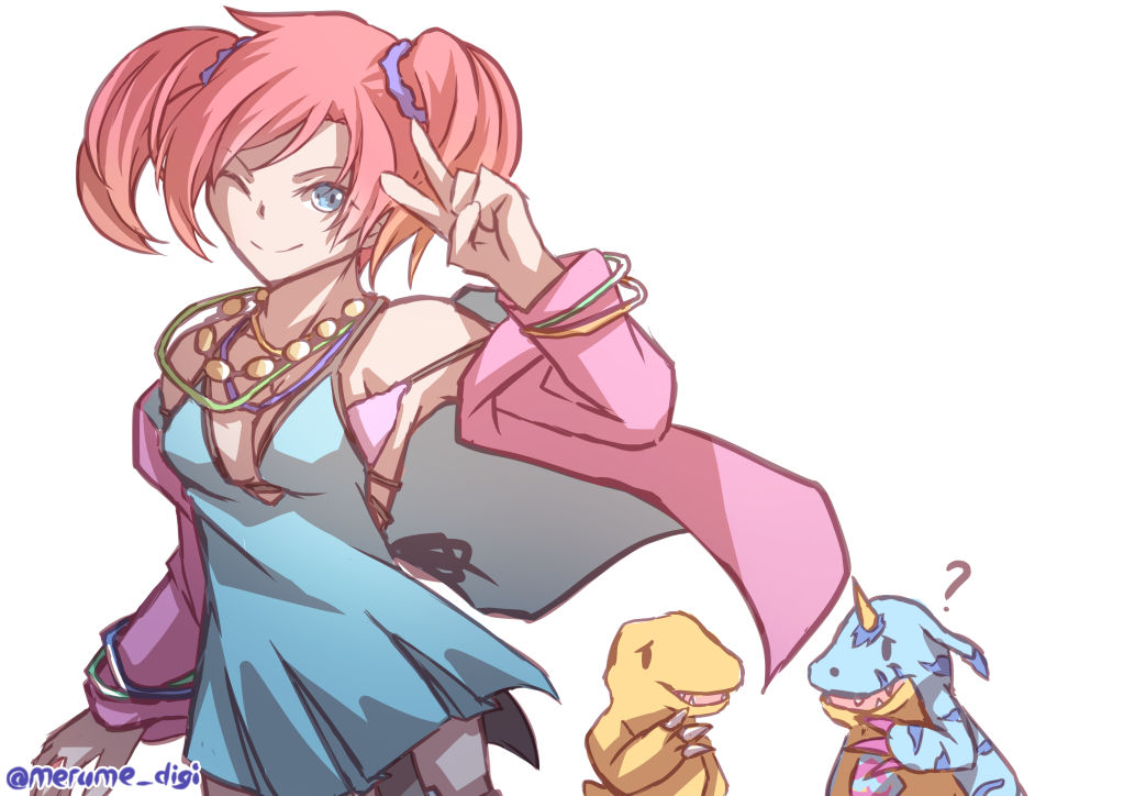 merume_digi's tweet image. ノキア：私のエロかわいさに見惚れた？
ガブ：なぁに、そのえろかわなんとかって？
アグ：さぁ⋯
#デジモン #Digimon