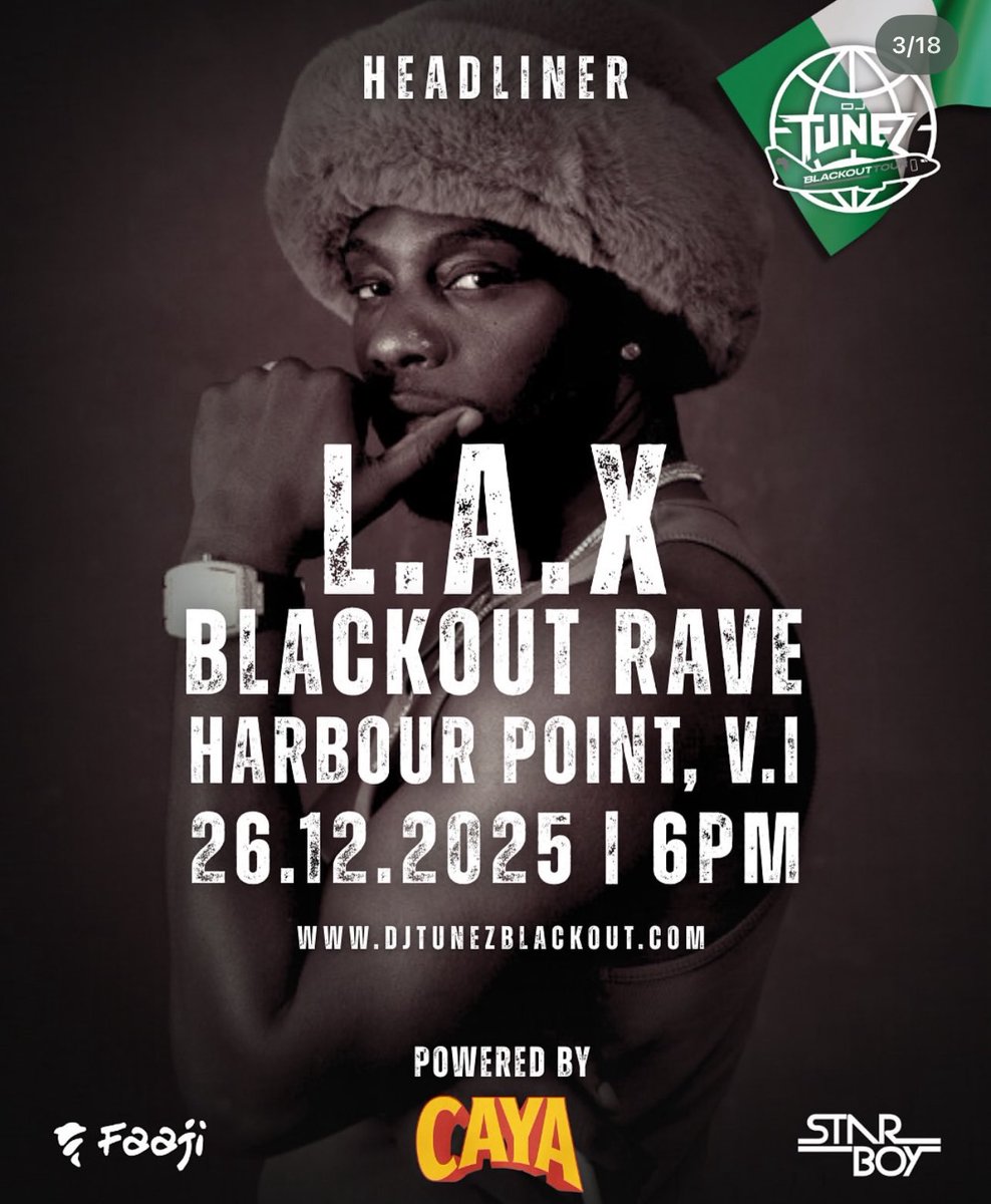 Outside for Zaza on the 26th of December  with DJ Tunez at Black Out Rave.

Starboys outside! 🦅