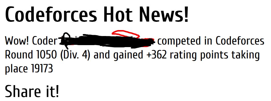 MajinDeveloper's tweet image. Today&apos;s Hot News! 
#codeforces