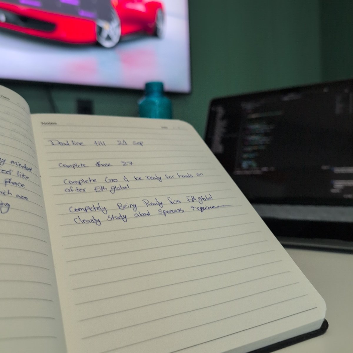 Goals set for next week 

Week one went really cool but end of week felling like went low phased so hard goals for this week