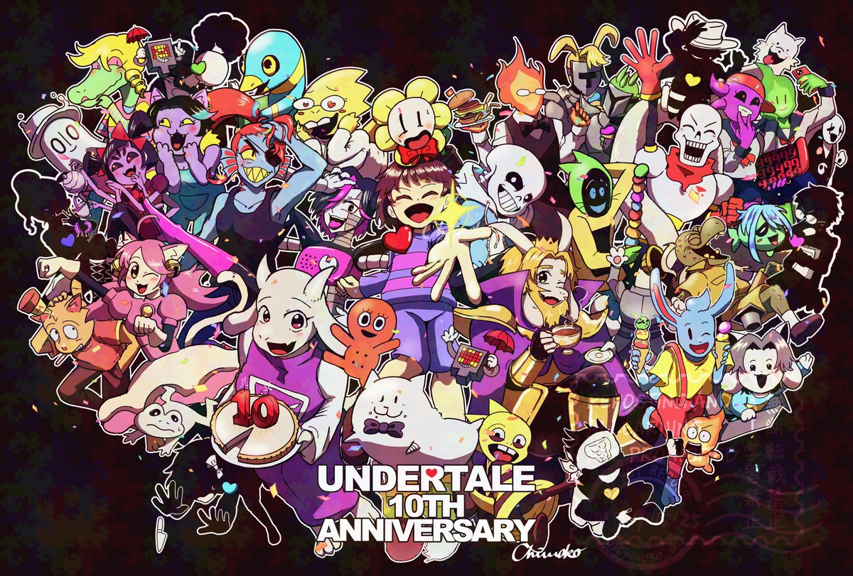 Chiweko_UT's tweet photo. 『みんなのケツイがみなぎった！』

#happybirthdayundertale 
#undertale10thanniversary https://t.co/NuLDoqmydM