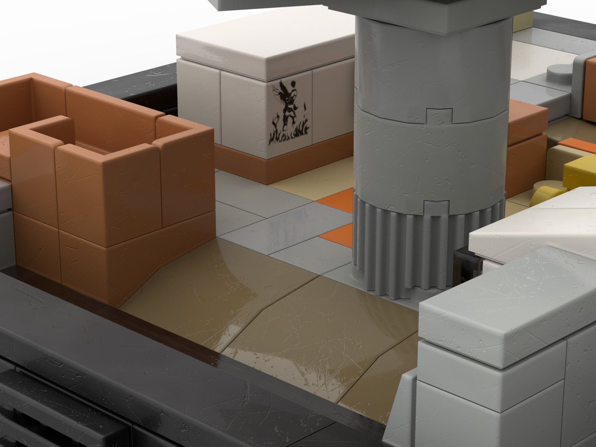 csjoyer's tweet image. Overpass from Counter-Strike, only uses over 260 pieces, while other maps usually use over 300 pieces. Do you like this graffiti?