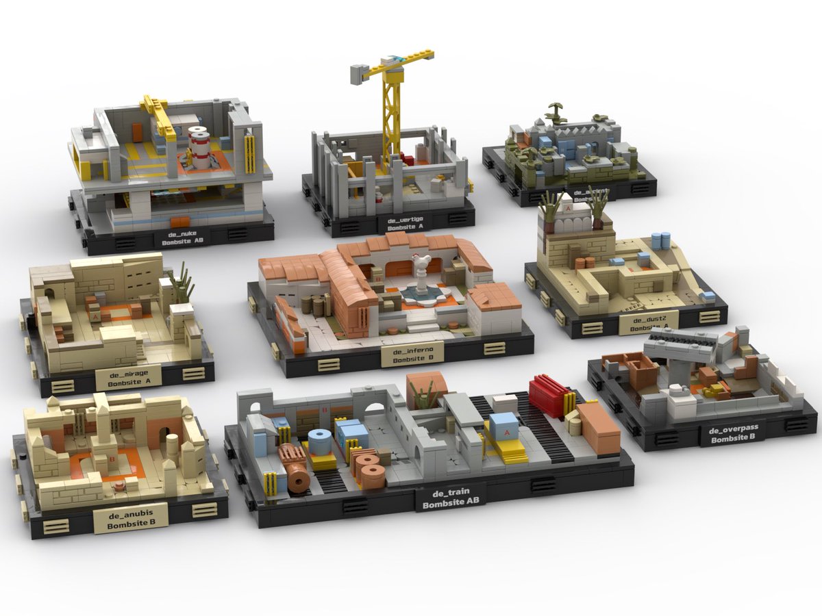 csjoyer's tweet image. Overpass from Counter-Strike, only uses over 260 pieces, while other maps usually use over 300 pieces. Do you like this graffiti?