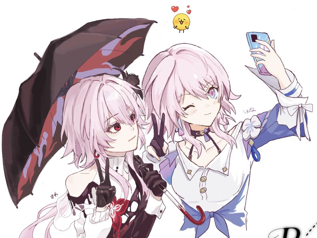 絵チャお邪魔しました🤍
黒ゼーレとなのか描きました〜🪄 
#崩BW