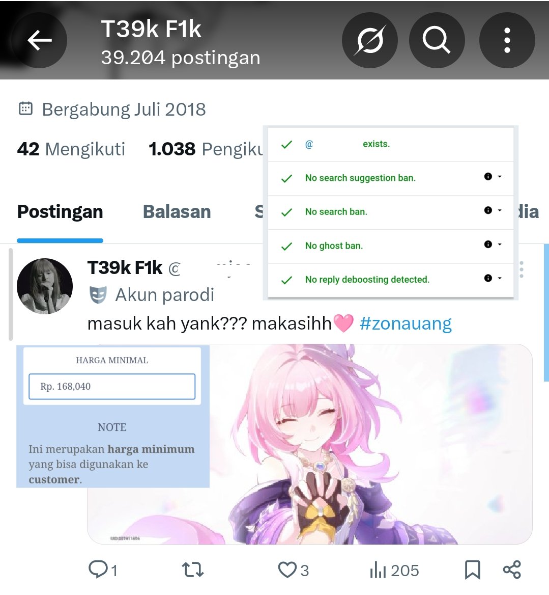 okuane's tweet image. WTS UFS FS BU Acc inact ex RP T gumoh F 1k masuk HT MT y18 

🏷️ 145.OOO nett

ᰔᩚ v all gada mastip (wajib ganti email)
ᰔᩚ tidak masuk showmore
ᰔᩚ pernah 🍣 wo proof
ᰔᩚ non selective buyer
ᰔᩚ retest HT=fix ambil

#zonajajan #zonauang repost retweet rt