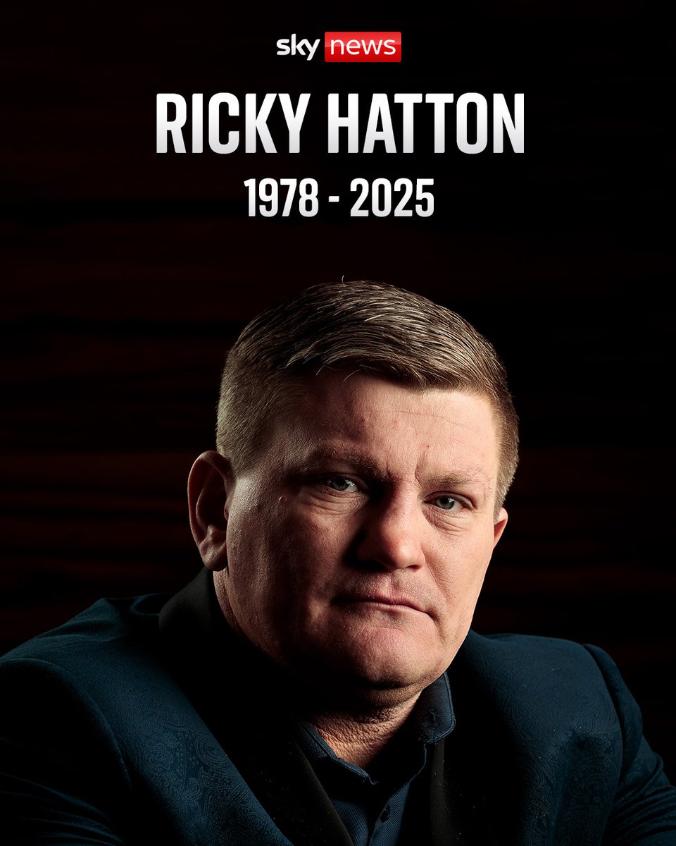 BREAKING: Former world champion boxer Ricky Hatton has died aged 46, according to the Press Association

news.sky.com/story/former-w…