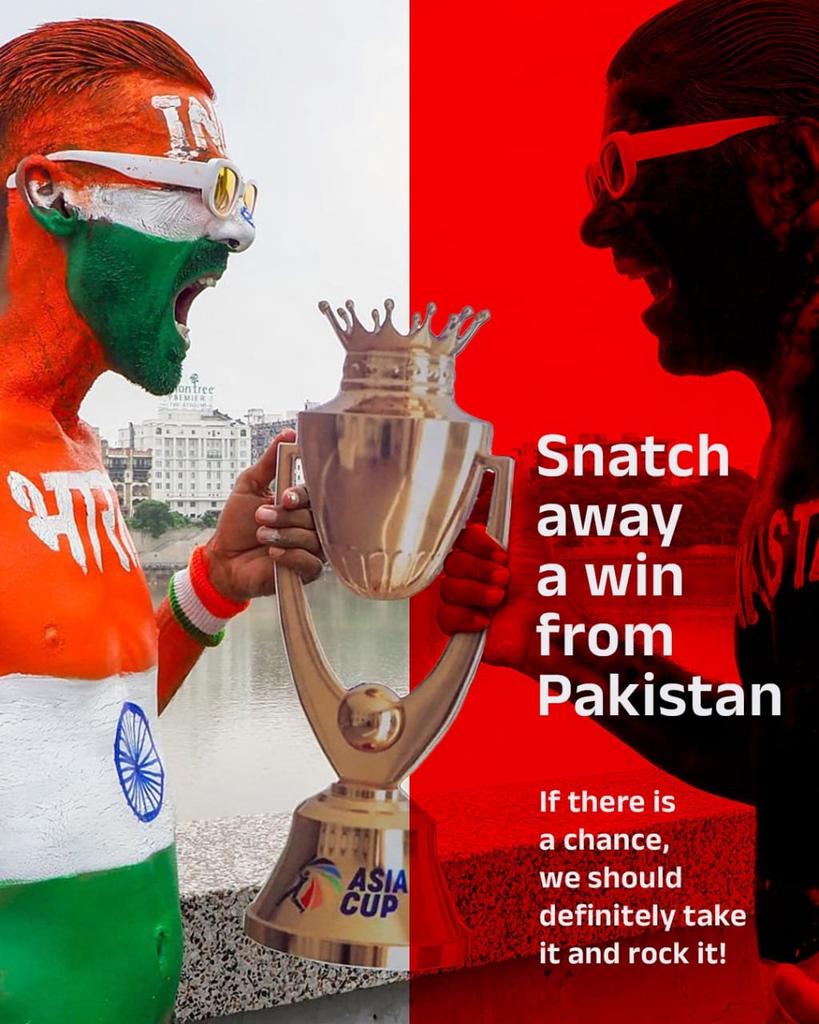 हर चौका-छक्का भारत की दहाड़ बनेगा।
हर विकेट विरोधी के मनोबल को तोड़ेगा।
आज मैदान पर सिर्फ़ भारत की गूंज सुनाई देगी।
#DefeatPakInEveryField