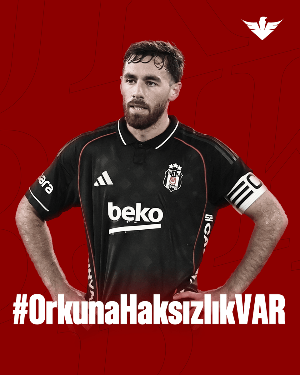 Beşiktaş taraftarları, #OrkunaHaksızlıkVAR etiketiyle Orkun Kökçü'nün kırmızı kart gördüğü pozisyona tepki gösteriyor!