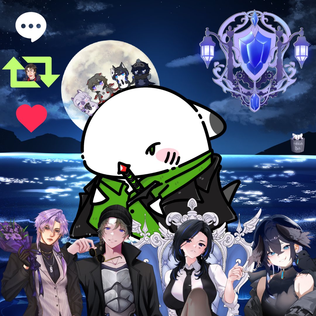 Isenthar's tweet image. สวัสดีครับ ดาบครับ เป็นฉลามเสือ extrovert ขี้เหงาตัวนึง ^^!
ถึงผมจะไม่ใช่ วี โดยตรง แต่ก็แอบเป็นหลังบ้านวีน่ะล่ะ แล้วสมาชิกในบ้านผมก็จะมี (เรียงจากซ้ายไปขวา) 
1. คุณลีออน @LyonGladiolus 
2. คุณโวล @Vulg_BGP 
3. คุณโจ @JonathanBGP 
4. คุณปอนด์ @ponnanta1_Ch…