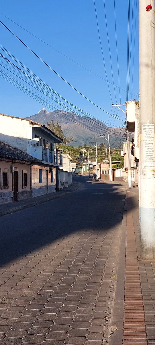 Cotocachi volcano this morning with a slight dusting of snow from last night!