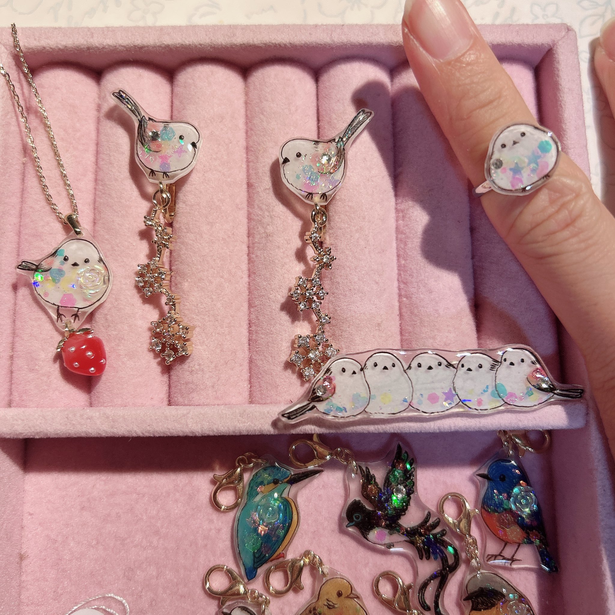 シマエナガ❤抹茶白玉ぜんざい❤ハンドバッグ❤ハンドメイド ハンドメイド ラウンドトートバッグ 抹茶白玉ぜんざいシマエナガ