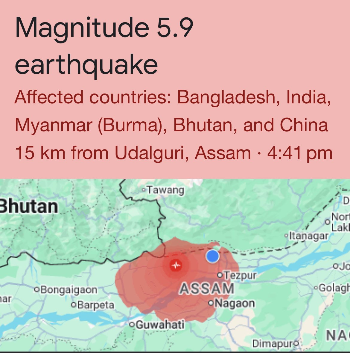 ImSomichen's tweet photo. 🚨 Alert!
The earthquake measured approximately 5.9 on the Richter scale.
#Earthquake https://t.co/yp2Wau8MUx