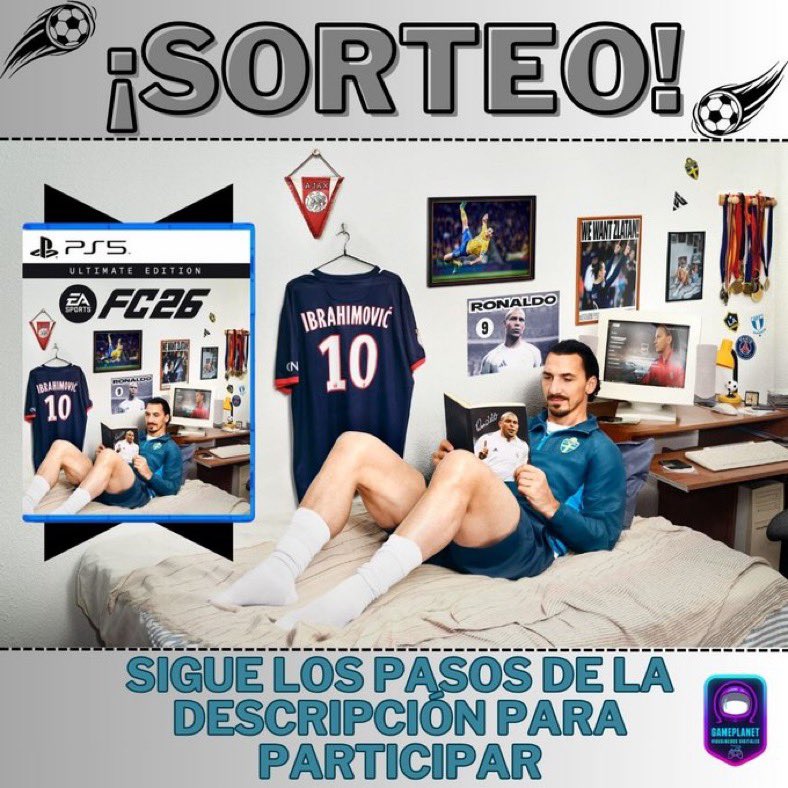 🎁 ¡SORTEAZO de EA SPORTS FC 26 para PS5 y PS4! 🎮

¿Quieres ganarlo? ¡Súper fácil! 👇

✅ Seguir a <a href="/gameplanetps/">Ofertas de Videojuegos PS4/PS5/SWITCH</a> 
✅ Dale RT a este tweet
✅ Menciona a 1 amigo/a.

📢 Cuantos más amigos menciones en comentarios (en respuestas separadas), más posibilidades tienes de ganar.

🌍