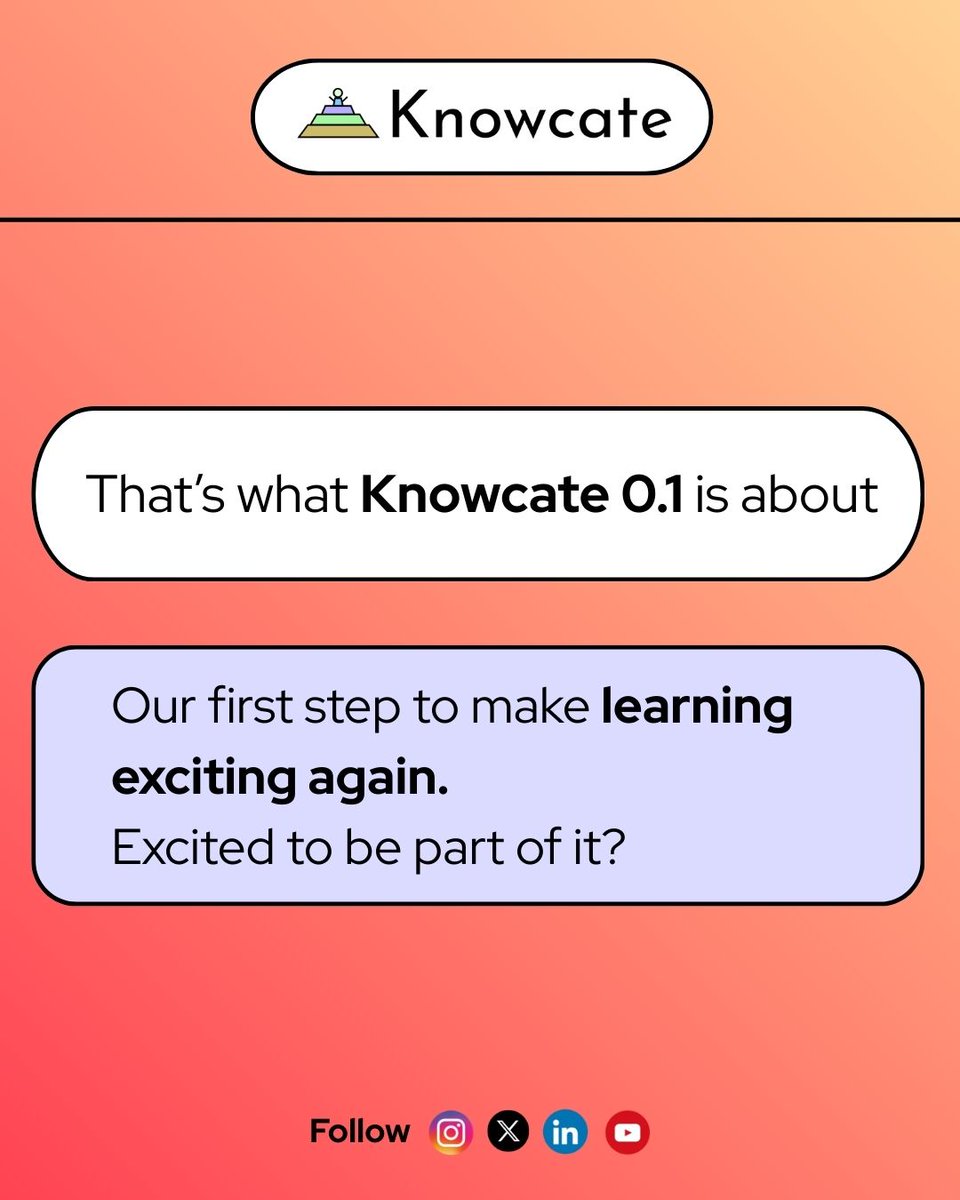 playknowcate's tweet image. Our Problem Statement:
Learning in school and college is Boring, Outdated, and rarely teaches real world skills.
This is the problem we really care about to solve.
Knowcate 0.1 is the first step towards solving it!
#Knowcate #mvp #problemstatement #startupindia