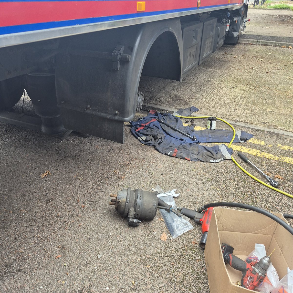 Bit off maintenance today new brake chamber