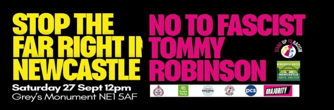 brow_la's tweet photo. After the scenes in London yesterday It's so important this hate is countered in Newcastle on 27th September where #TommyRobinson and UKIP's #Tenconi are appearing. https://t.co/ChXXHdgFKm