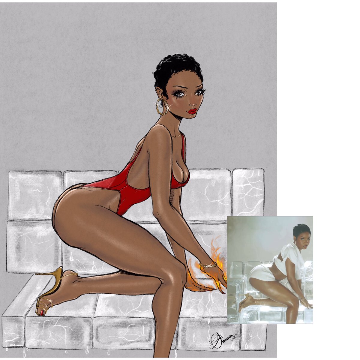 oderatheartist's tweet image. Hot Body 🧊🔥💦💨

SWIPE for REFERENCE vs ART ———-&amp;gt;&amp;gt;&amp;gt;&amp;gt;&amp;gt;&amp;gt;

#ayrastarr #hotbodychallenge #music #beautiful #woman #fanart #fashion #fashionillustration #art #style #celebrity #sketch #painting #nigerian #artiste