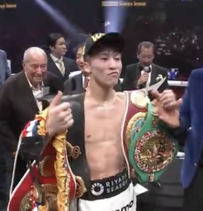 ¡Otra exhibición de Naoya Inoue!

✍️ No pudo acabar con Murodjon Akhmadaliev antes del límite, pero dio una lección magistral de boxeo. Otra más. Ganó por clara decisión unánime: 118-110, 117-1111 y 118-110
🤔 ¿Dónde está su límite? #InoueAkhmadaliev