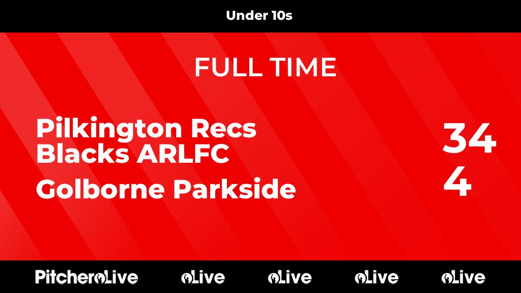 PilksRecsARLFC's tweet photo. FULL TIME: Pilkington Recs Blacks ARLFC 34 - 4 Golborne Parkside
#PILGOL #Pitchero
https://t.co/WPZC8AfwWe https://t.co/t9geCc3gPm