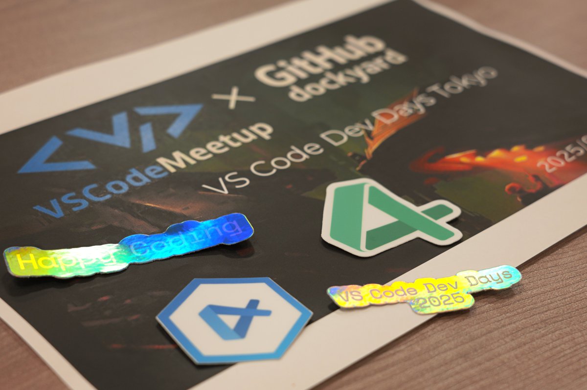 vscodejp's tweet image. 本日はVS Code Dev Days Tokyoにご参加いただきありがとうございました！
#VSCodeJP #GitHubDockyard