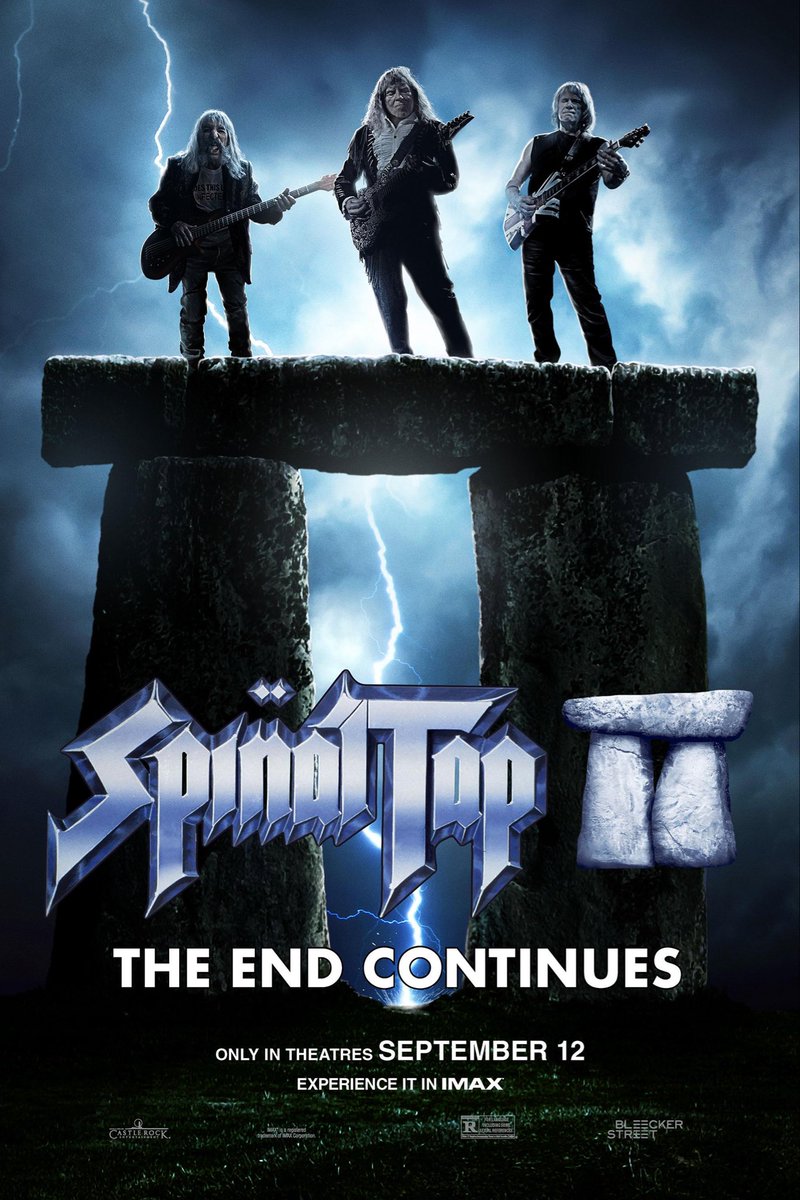 film_person's tweet image. #spinaltap2 l is how you do a sequel; fun call backs, insanely stupid comedy + great new characters/special guests. Everyone came back to with same mockumentary style format than first, truly feels like effort was made into this film & it pays off, enjoyed more than I expected.