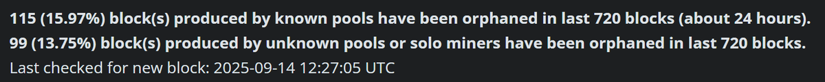 c___f___b's tweet photo. @xenumonero According to https://t.co/pV5PQXBxlq #Qubic profits from #SelfishMining, because Qubic orphaned more blocks than got its orphaned. Sech1 doesn't lack expertise, maybe he lies deliberately? https://t.co/Her8J0HkR1