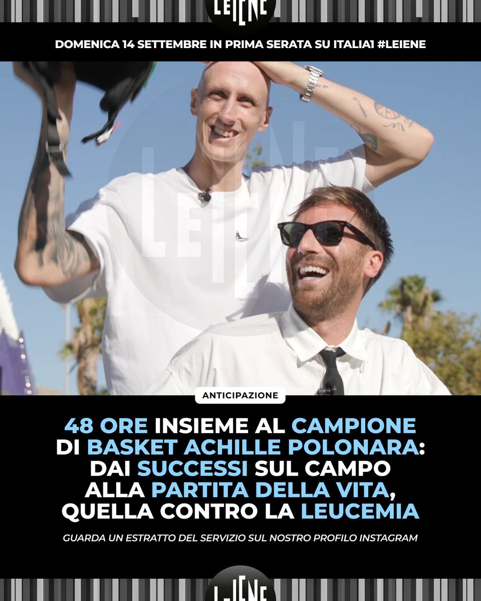 Appuntamento a questa sera, domenica 14 settembre in prima serata su Italia1, con il nostro Nicolò De Devitiis e Achille Polonara #LeIene

👉️ Guarda un estratto del servizio sul nostro profilo Instagram!
