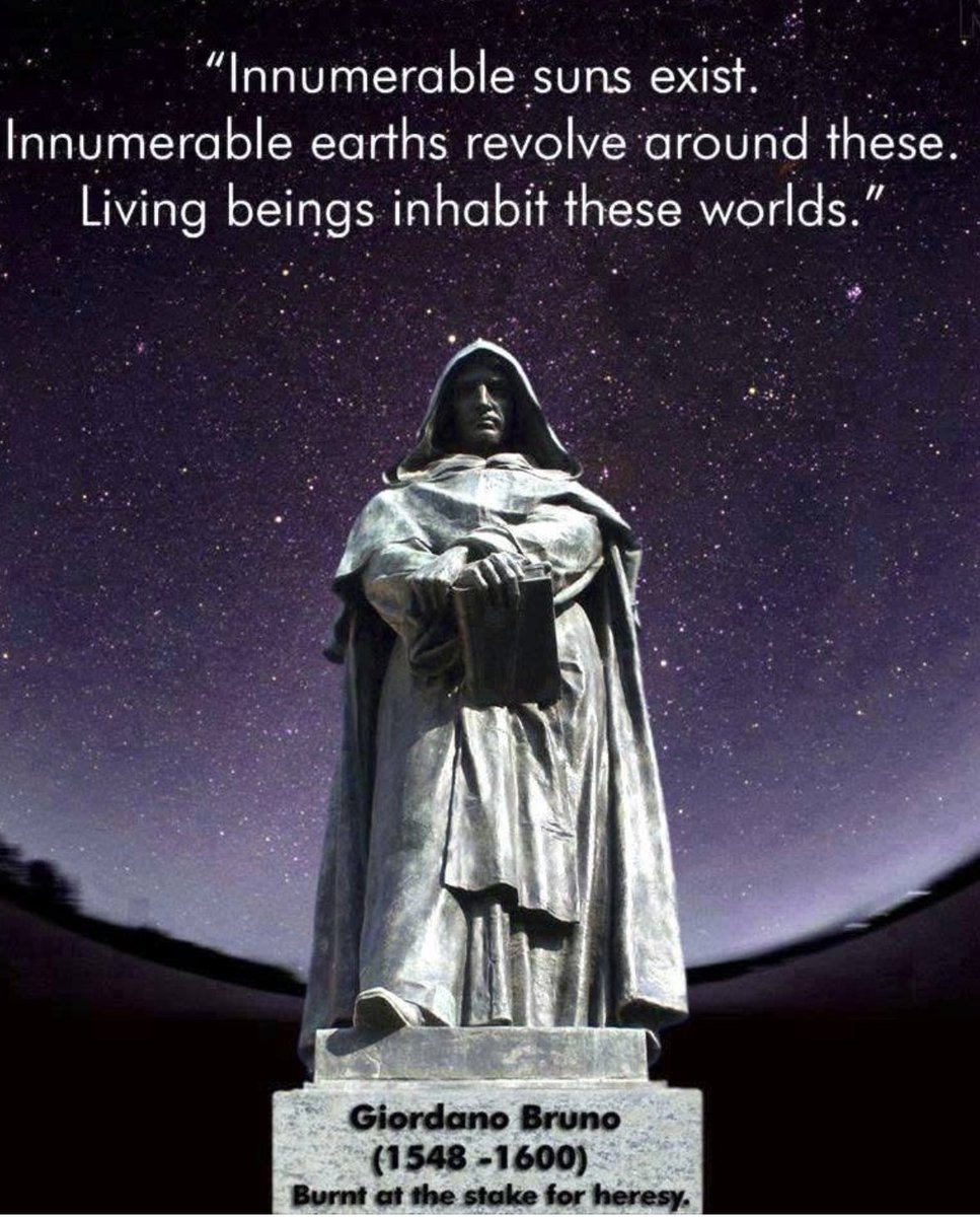 1600年2月17日。哲学者、数学者、ヘルメス主義のオカルティスト、そして無限宇宙とヘルメス神秘主義の提唱者であったジョルダーノ・ブルーノは、カトリック教会に異議を唱える自身の宇宙論的信念を放棄することを拒否したため、異端の罪で火刑に処され