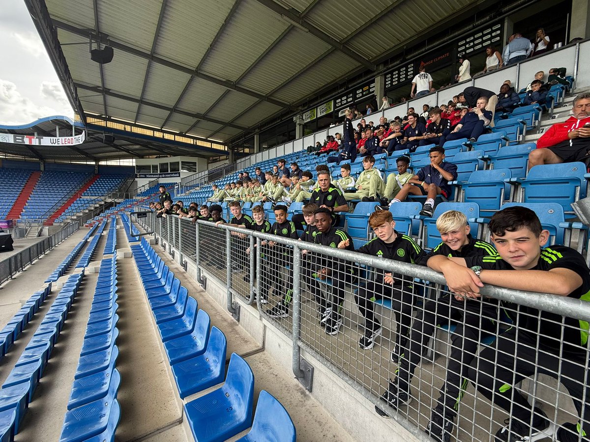 👏 A really positive two days for our u13s out in Netherlands, which included victories over Groningen &amp; Sporting Club de Portugal at the inaugural Virgil’s Legacy Trophy 🇳🇱🏆

Now here at Willem II Stadium to watch the final ⚽️

#CelticFC🍀