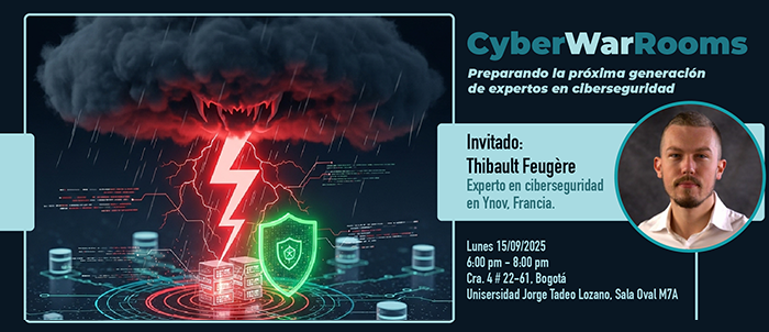 [uxtic1] CyberWarRooms by Ynov: entrenando a la próxima generación de expertos en ciberseguridad
#15SEPT 6 – 8 p.m. Universidad Jorge Tadeo Lozano <a href="/Utadeo_edu_co/">Utadeo</a> Bogotá <a href="/UxTIC_/">UxTIC</a>
#uxtic1 #cyber #cyberWar #ciberseguridad #cibersecurity 
Registro: uxtic.co/?CyberWarRooms…