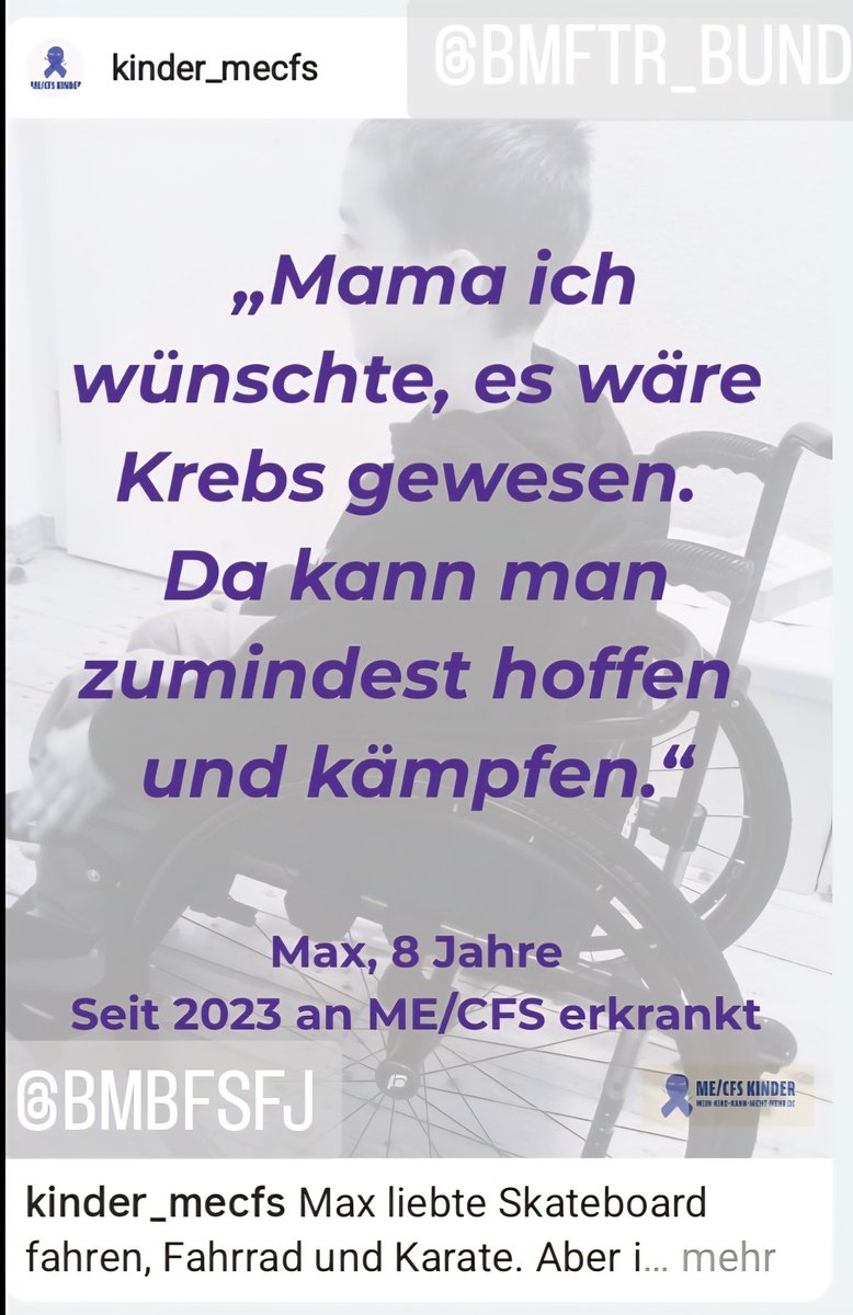 instagram.com/kinder_mecfs?i…
<a href="/bmftr_bund/">BMFTR</a> <a href="/PrienKarin/">Karin Prien</a> <a href="/bmfsfjm/">BMFSFJM</a>