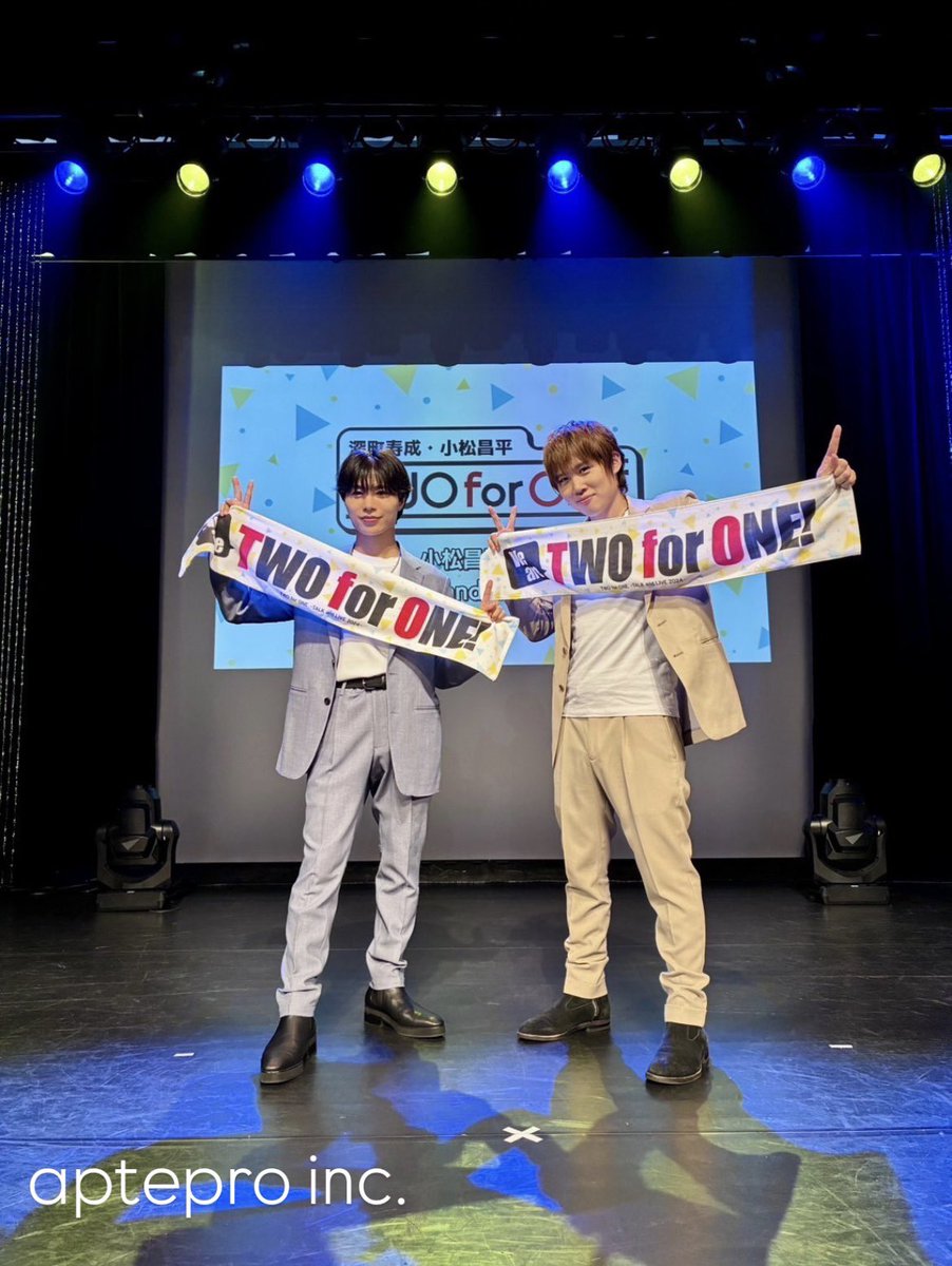 スタッフ】 本日は「深町寿成・小松昌平 TWO for ONE -TALK and LIVE
