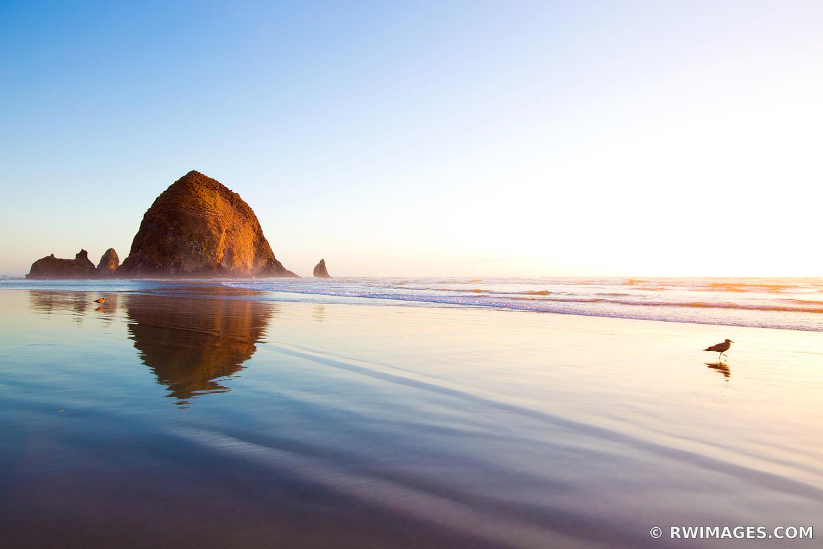 HAYSTACK ROCK SUNSET CANNON BEACH OREGON COAST COLOR phot.dk/6gz/sq