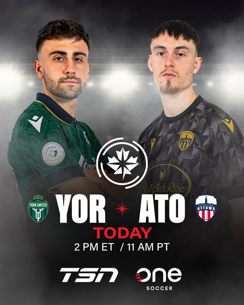 An all-Ontario clash ends matchweek 23, with <a href="/atletiOttawa/">Atlético Ottawa</a> visiting <a href="/yorkutdfc/">York United FC</a> at York Lions Stadium 🔥

Watch on TSN2 and <a href="/onesoccer/">OneSoccer</a> at 2 p.m. ET 📺