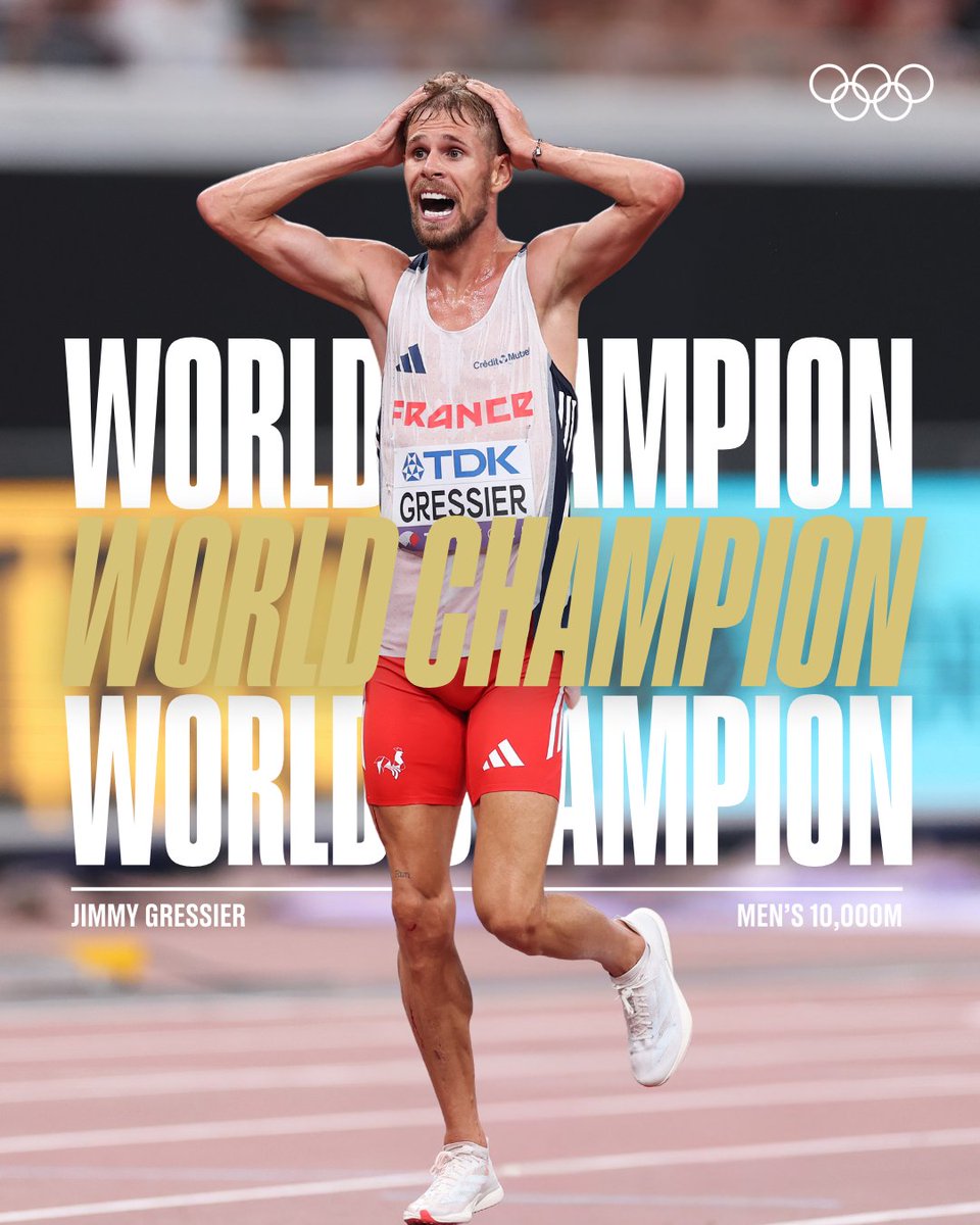 What. Just. Happened. 

France's Jimmy Gressier takes the men's 10,000m title with an insane final sprint. 🇫🇷 

#WorldAthleticsChamps