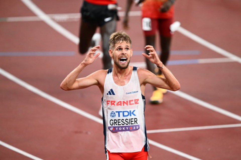 #WiredEA 🥇 JIMMY GRESSIER becomes the first French man to win 10,000m run #WCHTokyo25