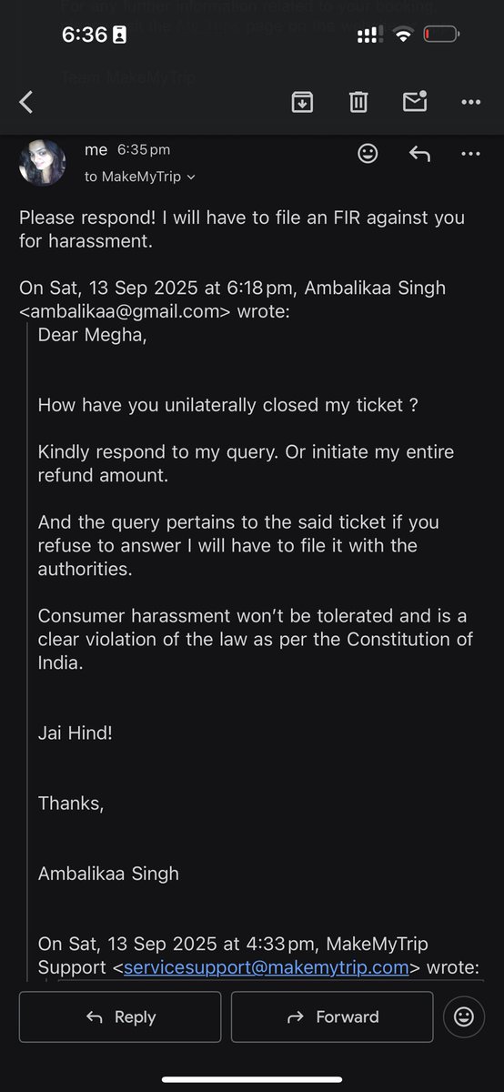amalgulv's tweet photo. @makemytripcare @IndiGo6E  @DGCAIndia @airsewa_MoCA https://t.co/KvMYpZCXMH