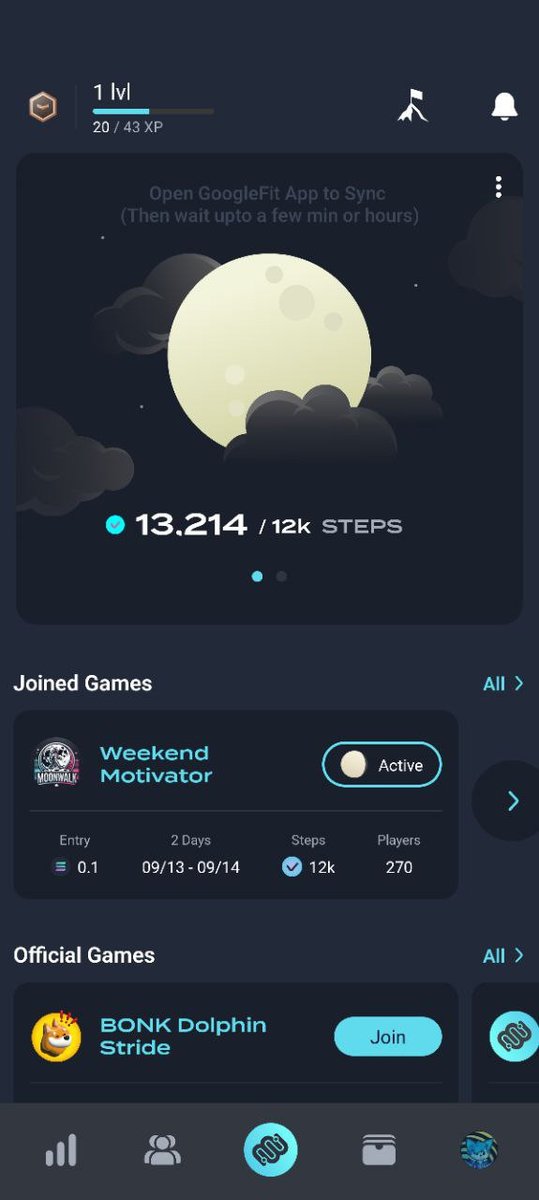 polymonger . ᴶ ᴾ ᴱ ᴳ (🐱, 🐐) (@polymonger) on Twitter photo Day 2 with <a href="/solanamobile/">Seeker | Solana Mobile</a> x <a href="/moonwalkfitness/">Moonwalk Fitness 🌓👟</a>
Another Seeker Season session in the bag, added about 100+ more steps than yesterday.
Slow gains but steady momentum.
Seeker owners still rocking that +20% fitness XP boost.
Consistency is key
🌕 🚶♂️ Day 2 with <a href="/solanamobile/">Seeker | Solana Mobile</a> x <a href="/moonwalkfitness/">Moonwalk Fitness 🌓👟</a>
Another Seeker Season session in the bag, added about 100+ more steps than yesterday.
Slow gains but steady momentum.
Seeker owners still rocking that +20% fitness XP boost.
Consistency is key
🌕 🚶♂️
