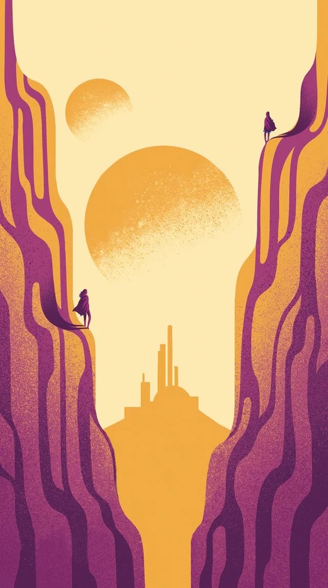 SciFiArchives's tweet image. Jim Tierney’s Dune book cover art to use as phone backgrounds