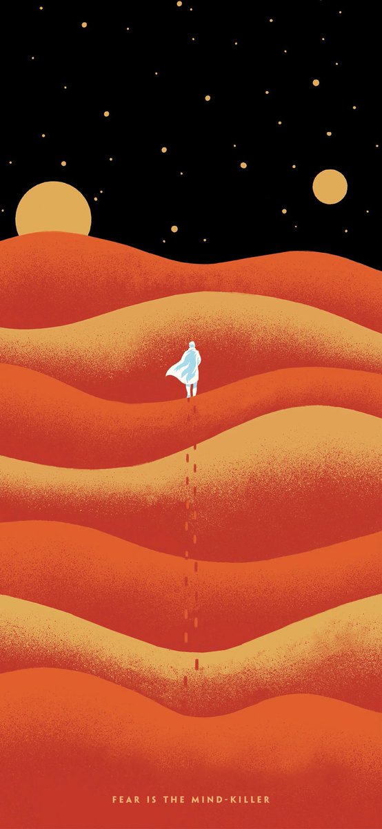 SciFiArchives's tweet image. Jim Tierney’s Dune book cover art to use as phone backgrounds