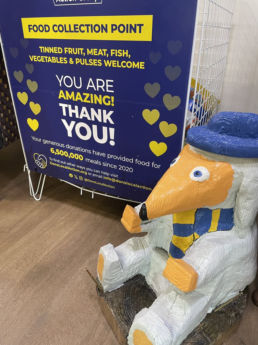 He’s back home in SW19. A good weekend for Wombles. Restored, repainted and returned and, by happy coincidence, now sharing his address with a <a href="/DonsLocalAction/">Dons Local Action Group</a> collection point. <a href="/HaydontheWomble/">Haydon the Womble</a> <a href="/AFCWimbledon/">AFC Wimbledon</a>