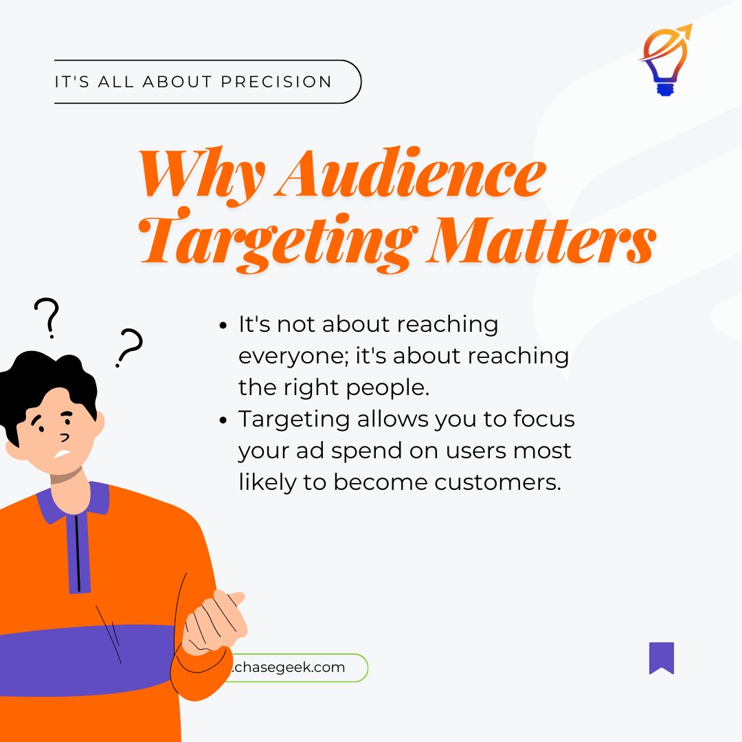 chasegeek's tweet image. Are your social media ads a shot in the dark? 😩
Stop wasting money. Audience targeting is the key to a better return on ad spend and real business growth.
Ready to build a strategy that scales? Book a FREE demo with our experts!
#AudienceTargeting #DigitalMarketing