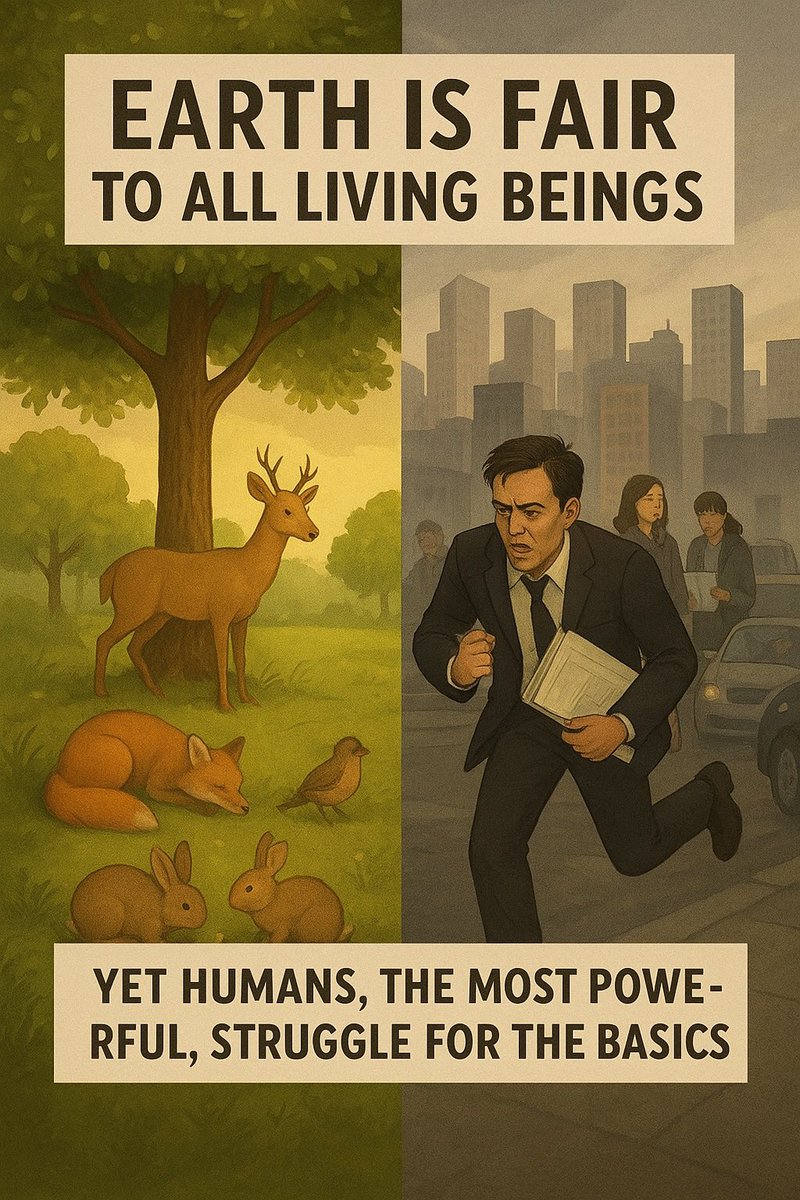 acharya_so70889's tweet image. Earth provides fairly to every living being, nourishing all with abundance. Yet, humans—the most powerful—often complicate life, struggling even for the basics.

#EarthWisdom #LifeLessons #HumanParadox #BackToBasics #NatureKnowsBest #SimpleLiving #PowerOfNature #TruthOfLife