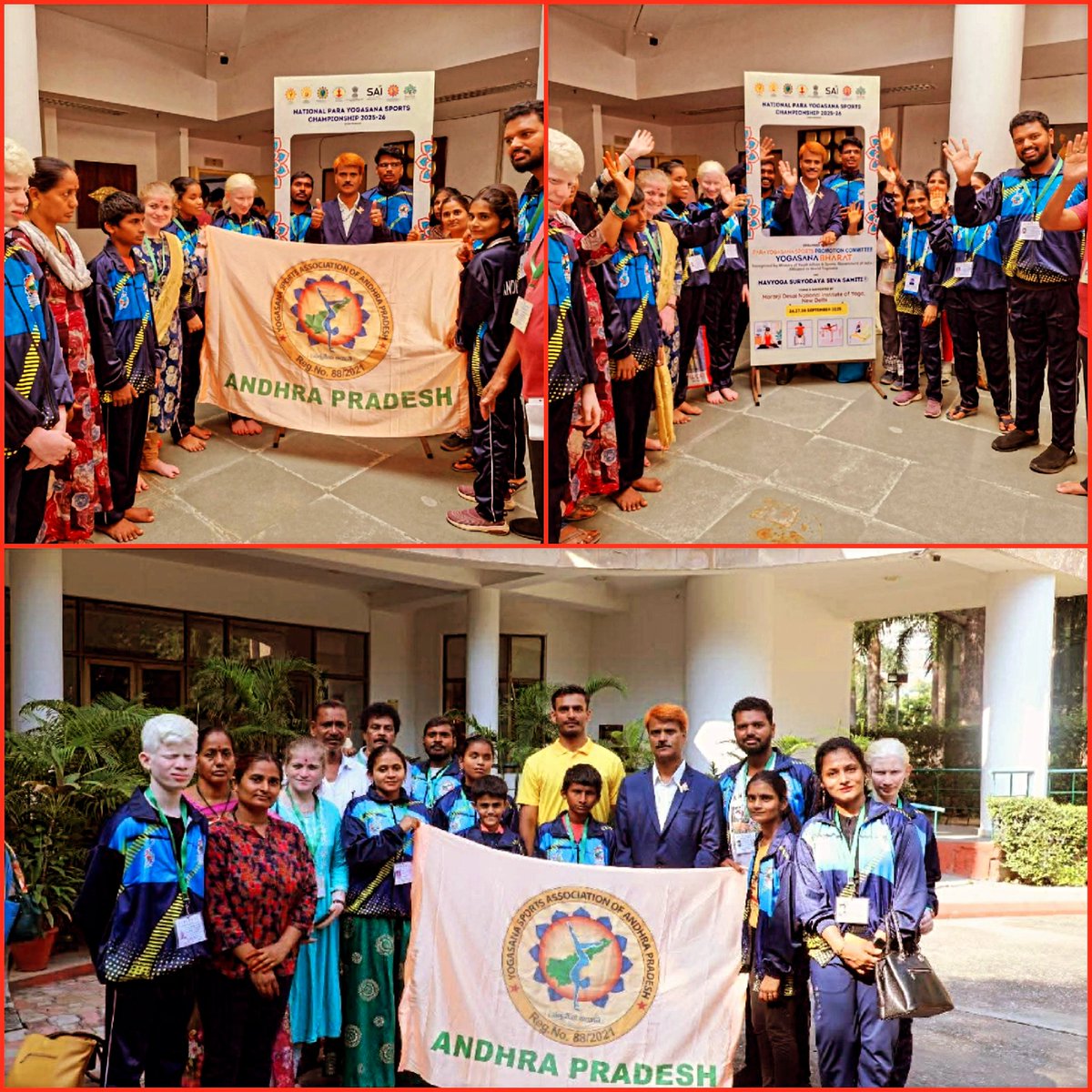 Team Andhra Pradesh at 1st Para Yogasana Sports Championship 2025 💙

With dedication in their practice and pride in their spirit, Team Andhra Pradesh stepped onto the national stage at New Delhi to showcase resilience, discipline, and the power of Yogasana.