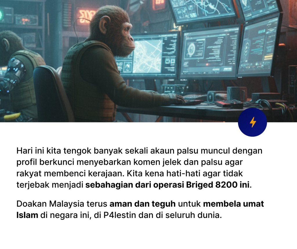 InfiruMy's tweet photo. Briged anasir IDF dalam ruang internet Malaysia, ejen sabotaj negara musuh.

Apa yang anda perlu tahu? https://t.co/rIZ0sV8xix